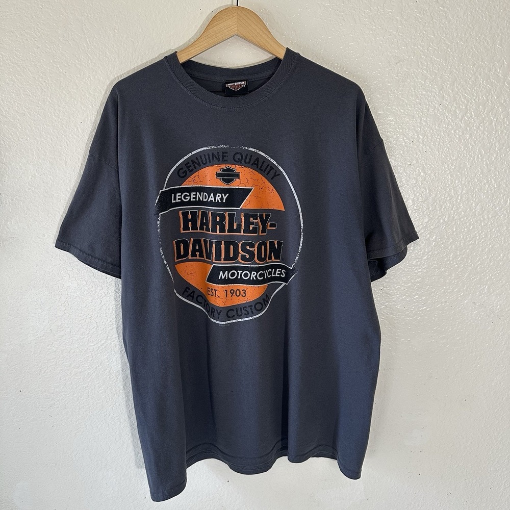 Defiance Harley Davidson Omaha NE Gray T-shirt XL